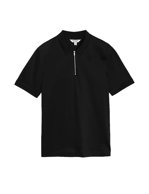 Pure Supima&reg; Cotton Half Zip Polo Shirt