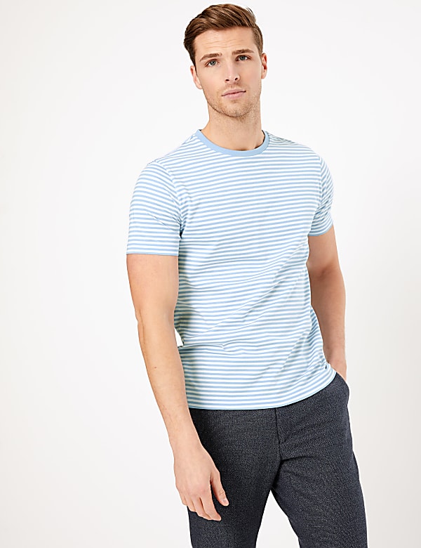 Premium Cotton Striped T-Shirt