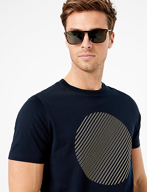 Premium Cotton Circle Graphic T-Shirt