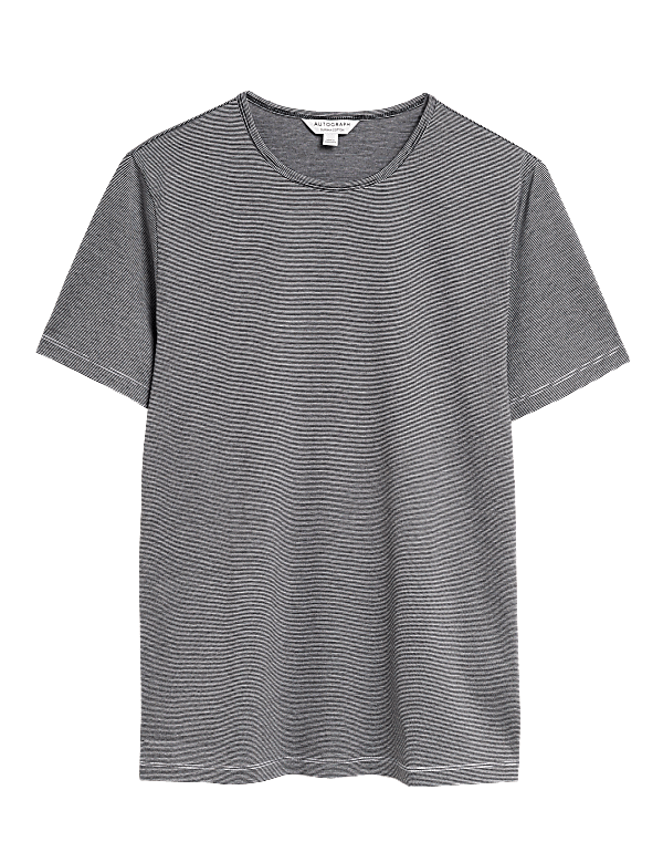Premium Pure Cotton Striped T-Shirt