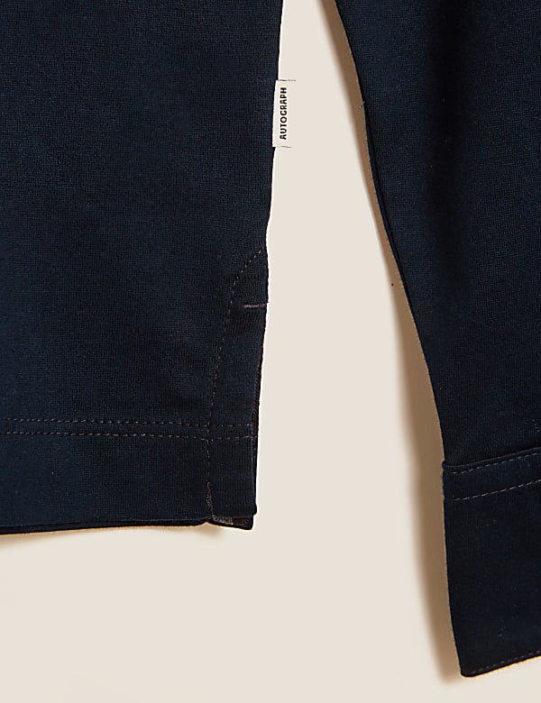 Premium Cotton Long Sleeve Polo Shirt