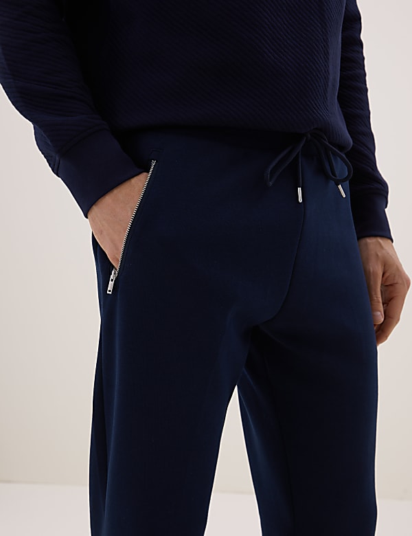 Cotton Blend Zip Pocket Joggers