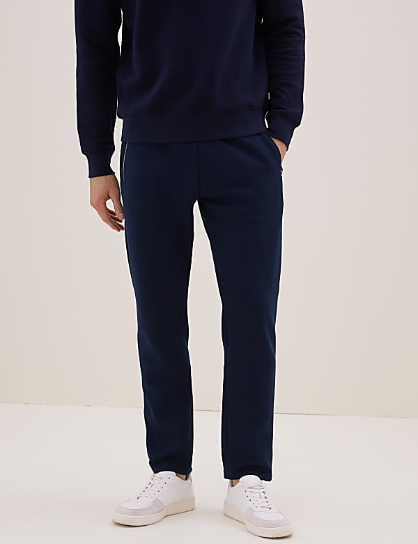 Cotton Blend Zip Pocket Joggers