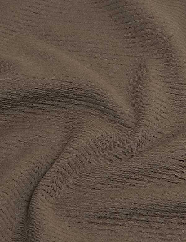 Cotton Textured Crewneck Sweatshirt