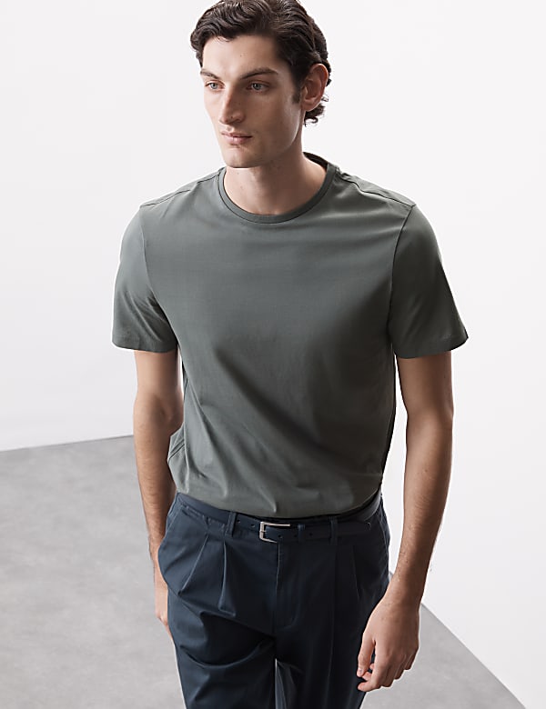 Pure Supima&reg; Cotton Performance Crew Neck T-shirt