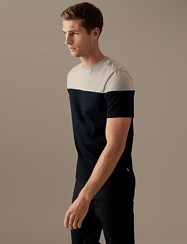 Pure Supima&reg; Cotton Colour Block T-Shirt