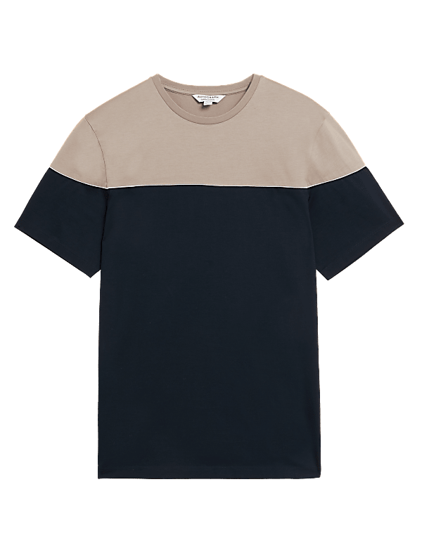 Pure Supima&reg; Cotton Colour Block T-Shirt