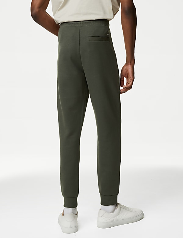 Cuffed Cotton Blend Zip Pocket Joggers