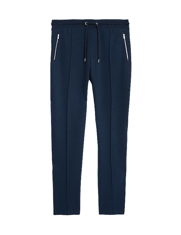 Cotton Blend Zip Pocket Joggers