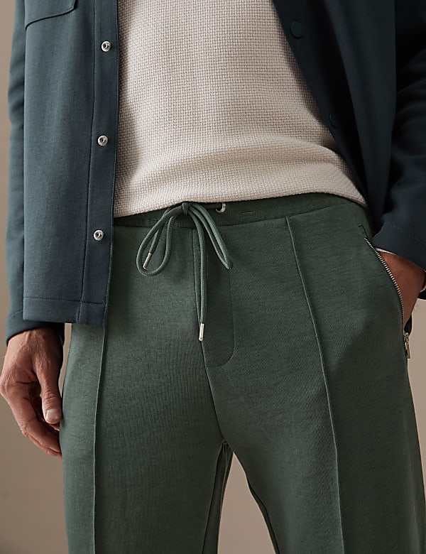 Cotton Blend Zip Pocket Joggers