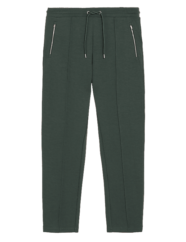 Cotton Blend Zip Pocket Joggers