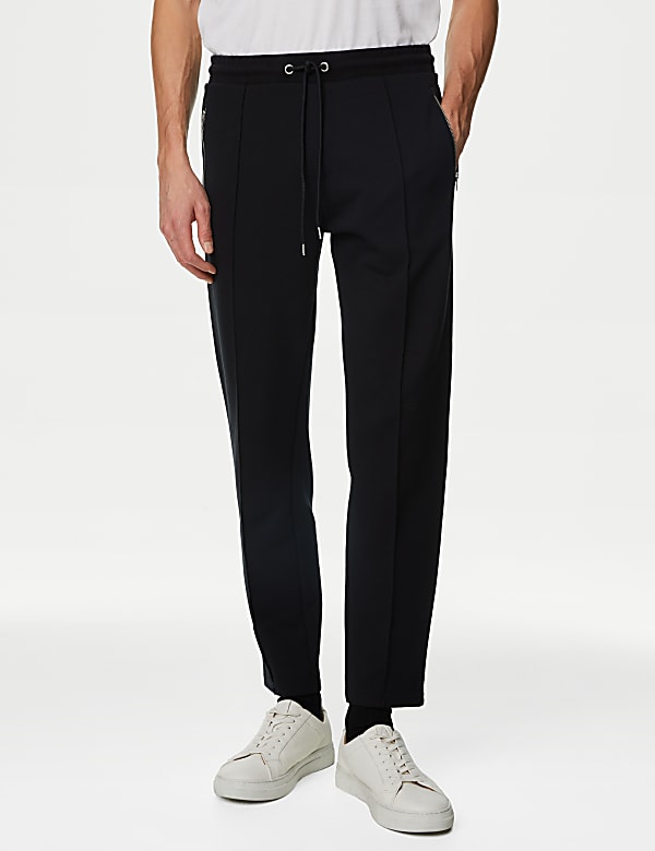 Cotton Blend Zip Pocket Joggers