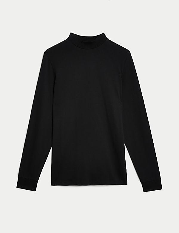 Cotton Rich Funnel Neck T-Shirt - PT