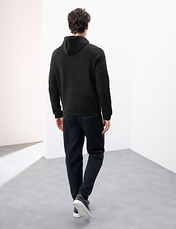 Cotton Blend Half Zip Hoodie