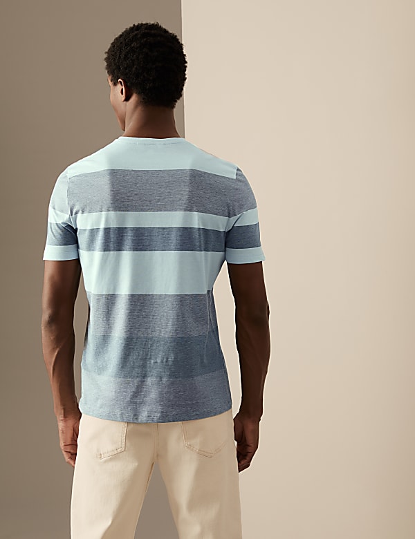 Pure Cotton Striped T-Shirt
