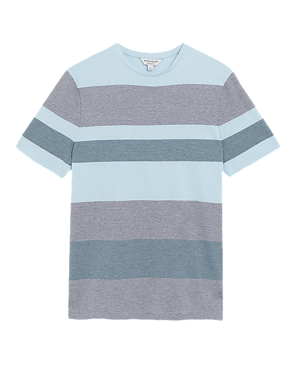 Pure Cotton Striped T-Shirt
