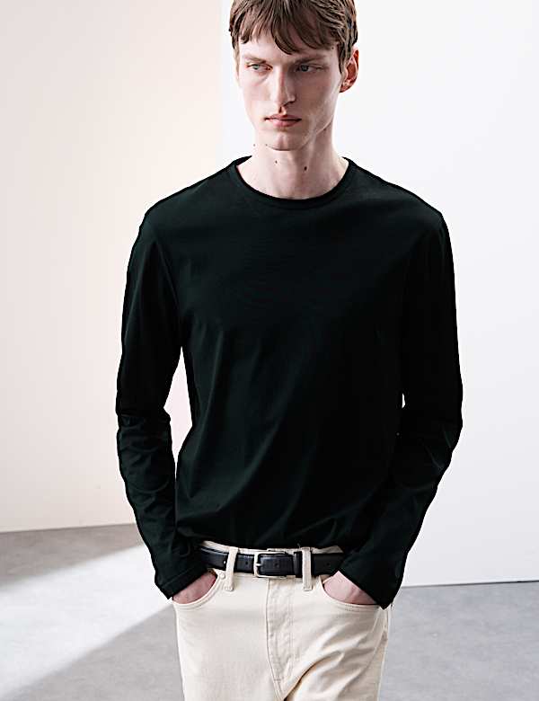 Pure Supima® Cotton Long Sleeve T-Shirt - US