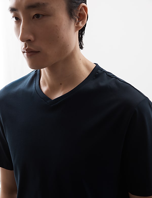 Pure Supima® Cotton V-Neck T-Shirt - ID