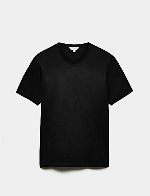T-shirt 100 % coton Supima&reg; &agrave; col V - BE
