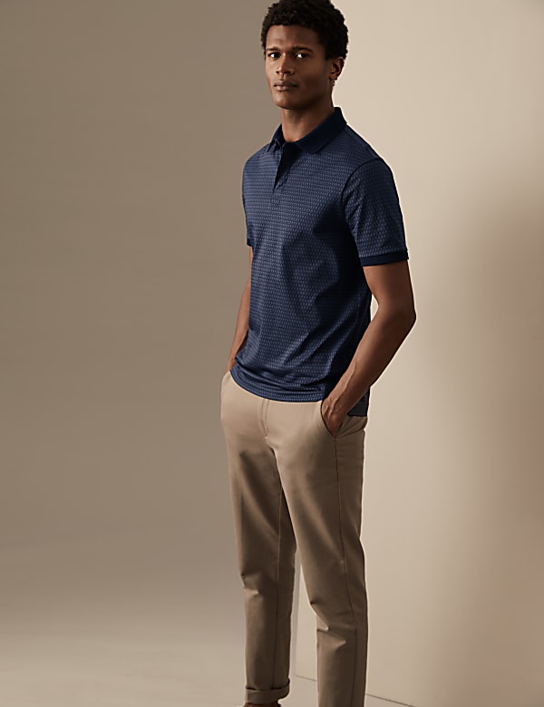 Pure Supima® Cotton Printed Polo Shirt