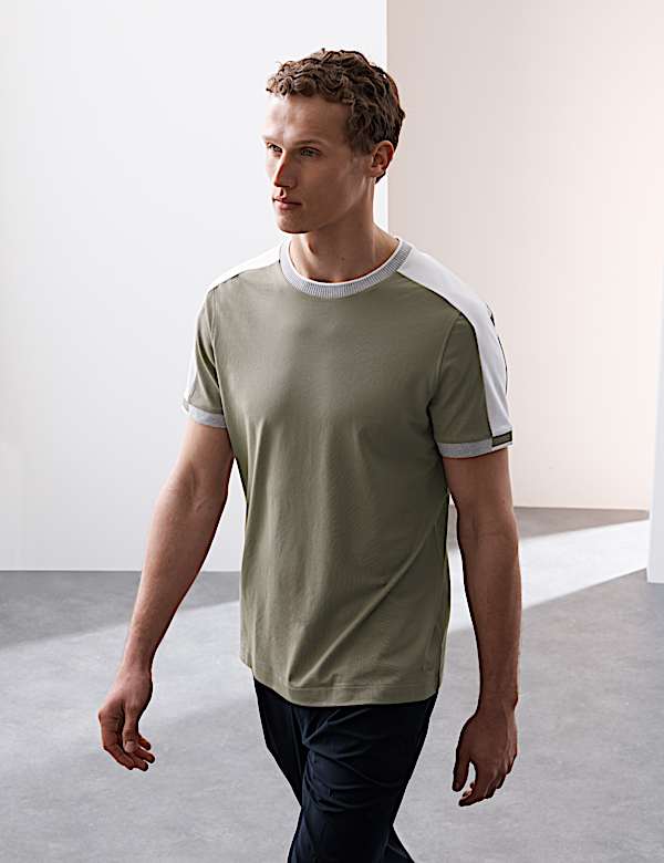 T-shirt Garçon Marks And Spencer Bleu - Coton Taille 7 Ans - Manches Courtes