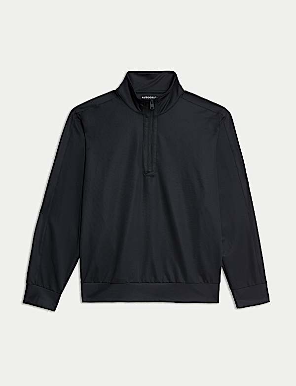 Funktions-Sweatshirt mit halblangem Reißverschluss - AT