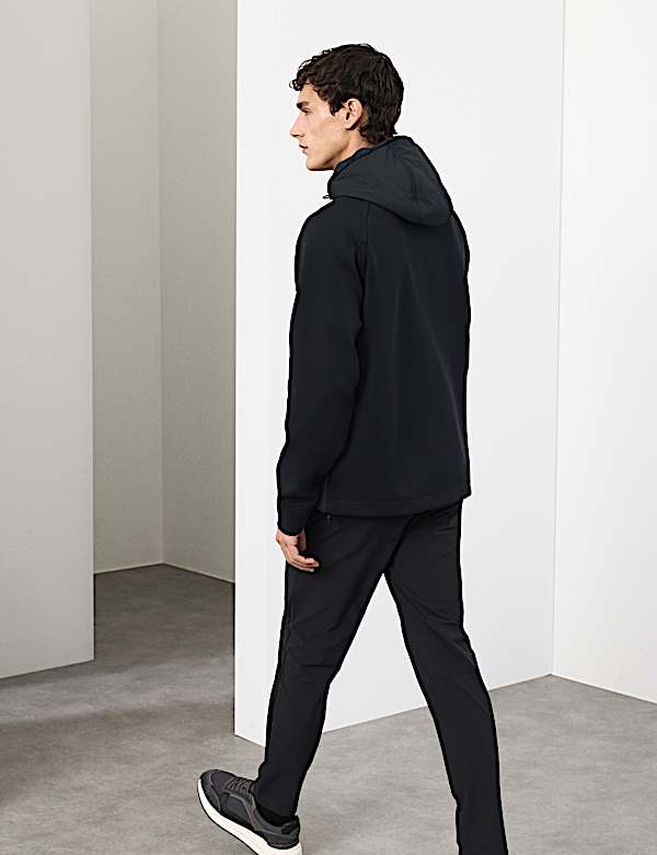 ז'קט מבד עשיר בכותנה עם קפוצ'ון ושרוולי רגלן - IL