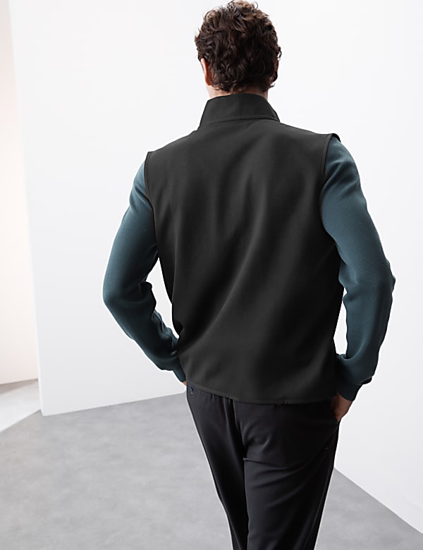 Funnel Neck Quilted Gilet - US