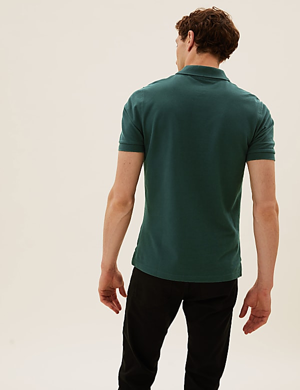 Slim Fit Pure Cotton Pique Polo Shirt