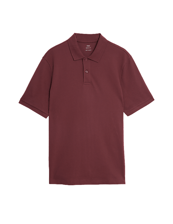 Pure Cotton Pique Regular Fit Polo Shirt