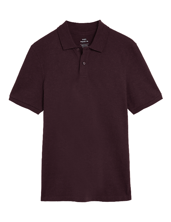 Pure Cotton Pique Regular Fit Polo Shirt