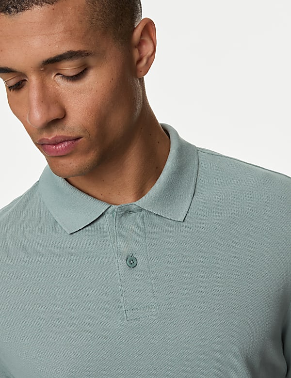 Pure Cotton Pique Regular Fit Polo Shirt