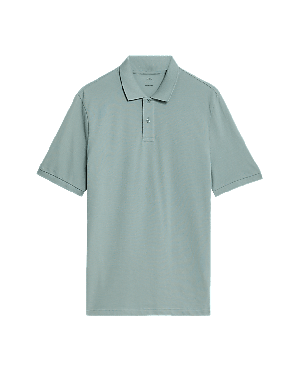 Pure Cotton Pique Regular Fit Polo Shirt