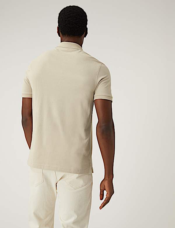 Pure Cotton Pique Regular Fit Polo Shirt