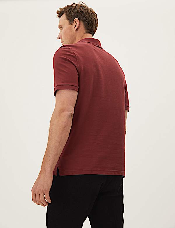 Pure Cotton Pique Regular Fit Polo Shirt
