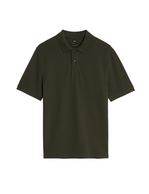 Pure Cotton Pique Regular Fit Polo Shirt