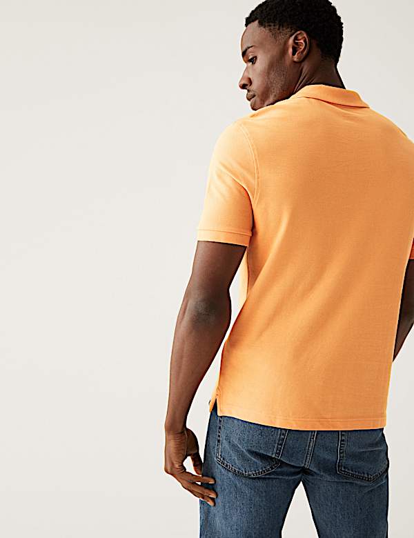 Pure Cotton Pique Regular Fit Polo Shirt