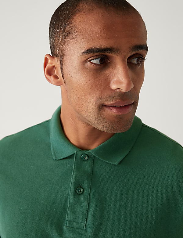 Pure Cotton Pique Regular Fit Polo Shirt
