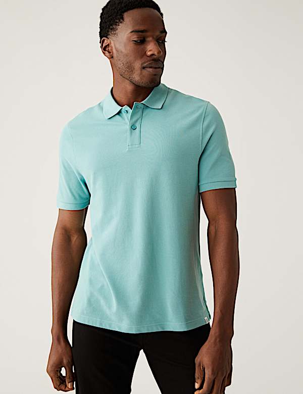 Pure Cotton Pique Regular Fit Polo Shirt