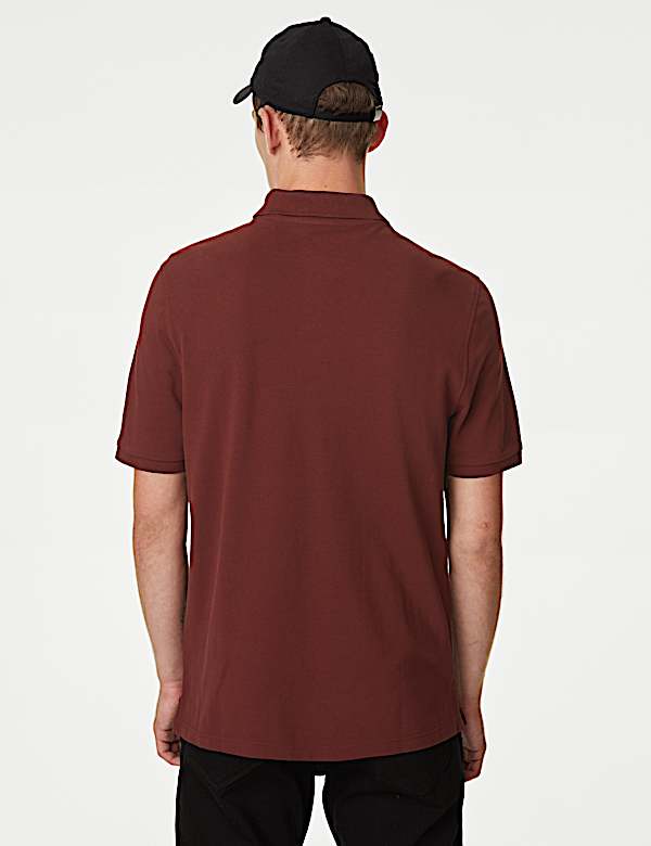 Pure Cotton Pique Regular Fit Polo Shirt