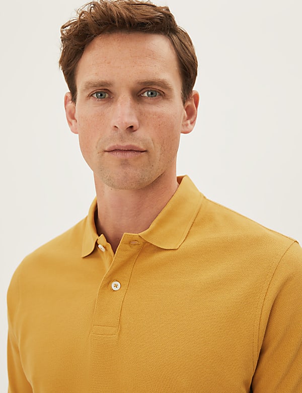 Pure Cotton Pique Regular Fit Polo Shirt