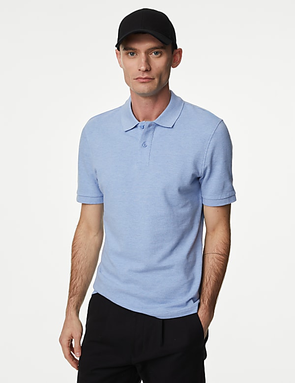 Slim Fit Pure Cotton Pique Polo Shirt