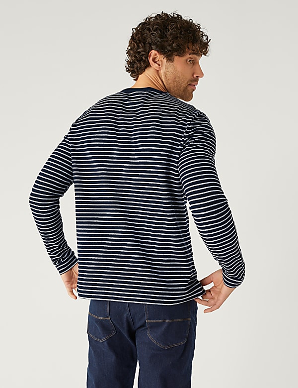 Pure Cotton Striped Long Sleeve T-Shirt