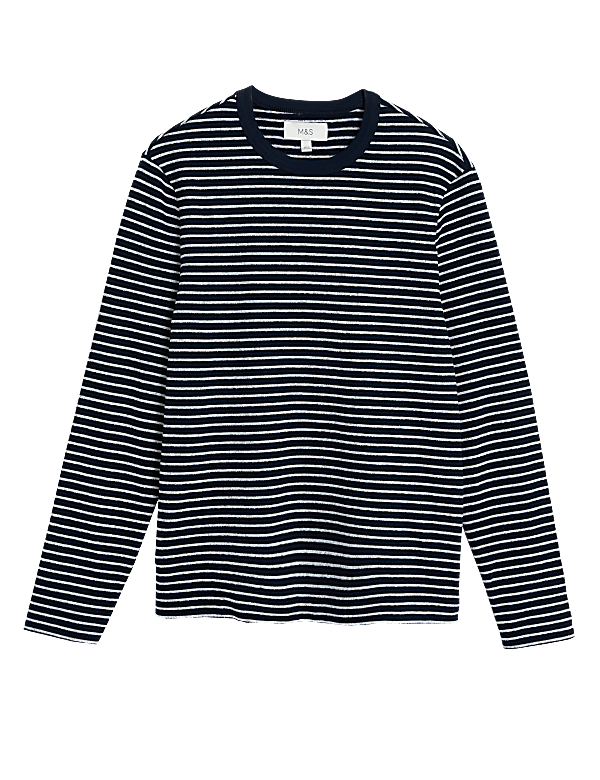Pure Cotton Striped Long Sleeve T-Shirt