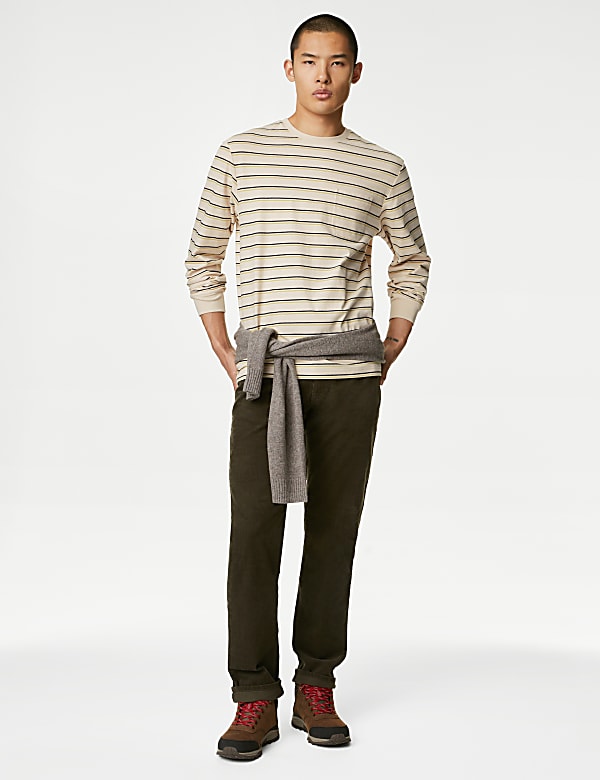 Pure Cotton Striped Long Sleeve T-Shirt