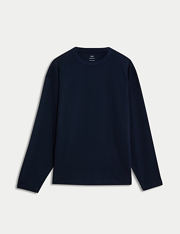 Oversized tričko s&nbsp;dlouh&yacute;m ruk&aacute;vem z&nbsp;čist&eacute; bavlny - CZ