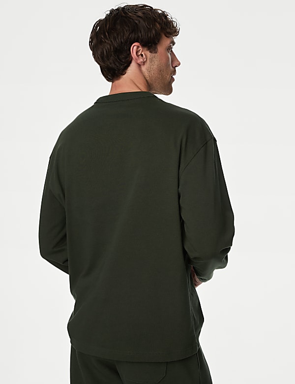 Pure Cotton Long Sleeve Oversized T-Shirt