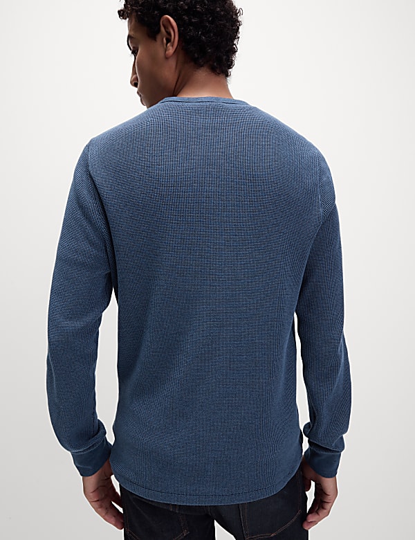 Sweat 100 % coton gaufr&eacute; &agrave; deux tons - LU