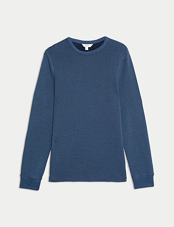 Sweat 100 % coton gaufr&eacute; &agrave; deux tons - LU