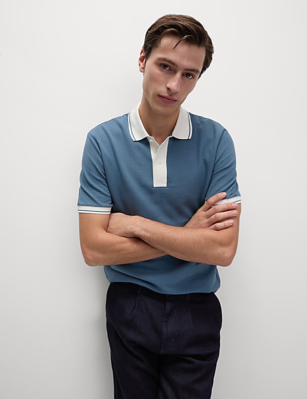 Cotton Rich Textured Polo Shirt